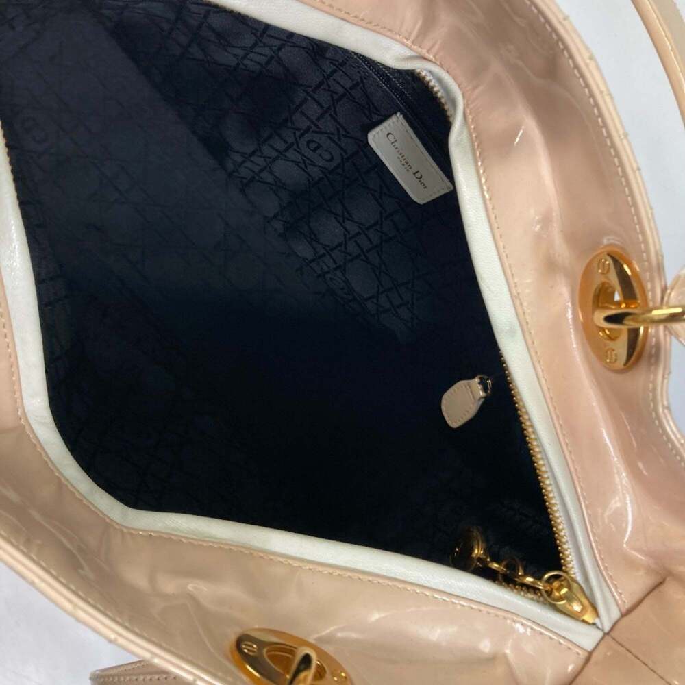 CHRISTIAN DIOR Cream Leather Shoulder Bag - Picture 11 of 13